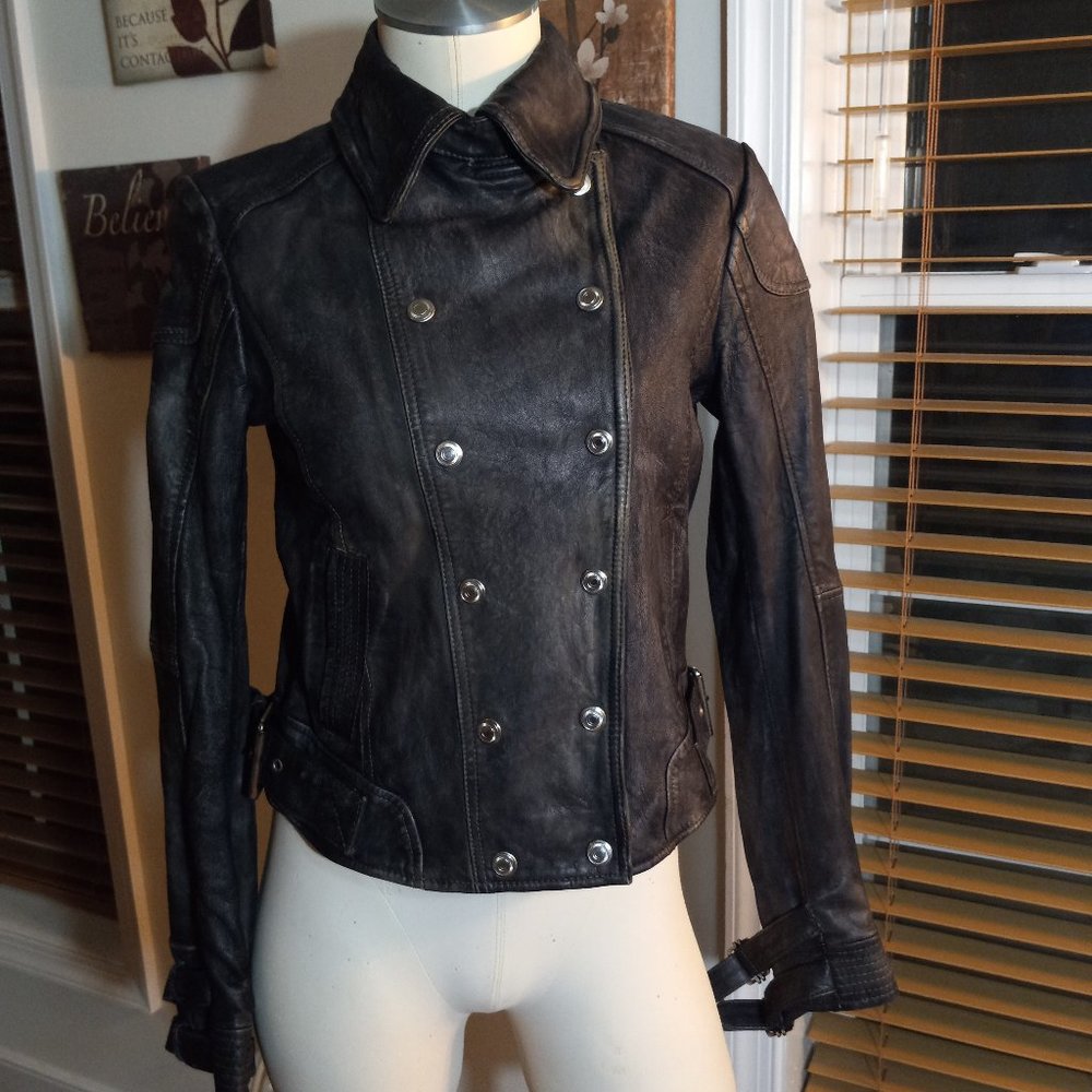 NEW Free People Women Leather Jacket Size XS